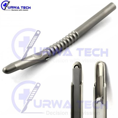 Bone Scraper Hand Held Curved Harvestor Collector With 5 Blades Dental Insstrum