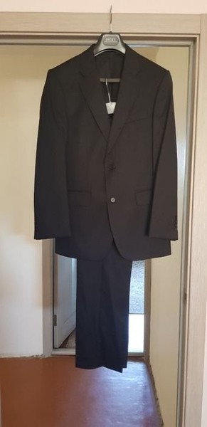 Men DIGEL Suit Grey Wool 38