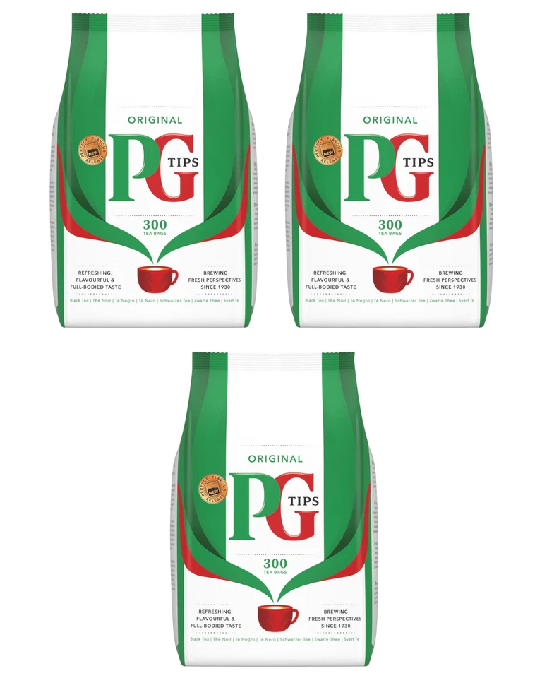 Dreierpack: 3 x 870g PG Tips Schwarztee 900 Teebeutel Schwarzer Tee Schwarztee - Bild 1 von 1
