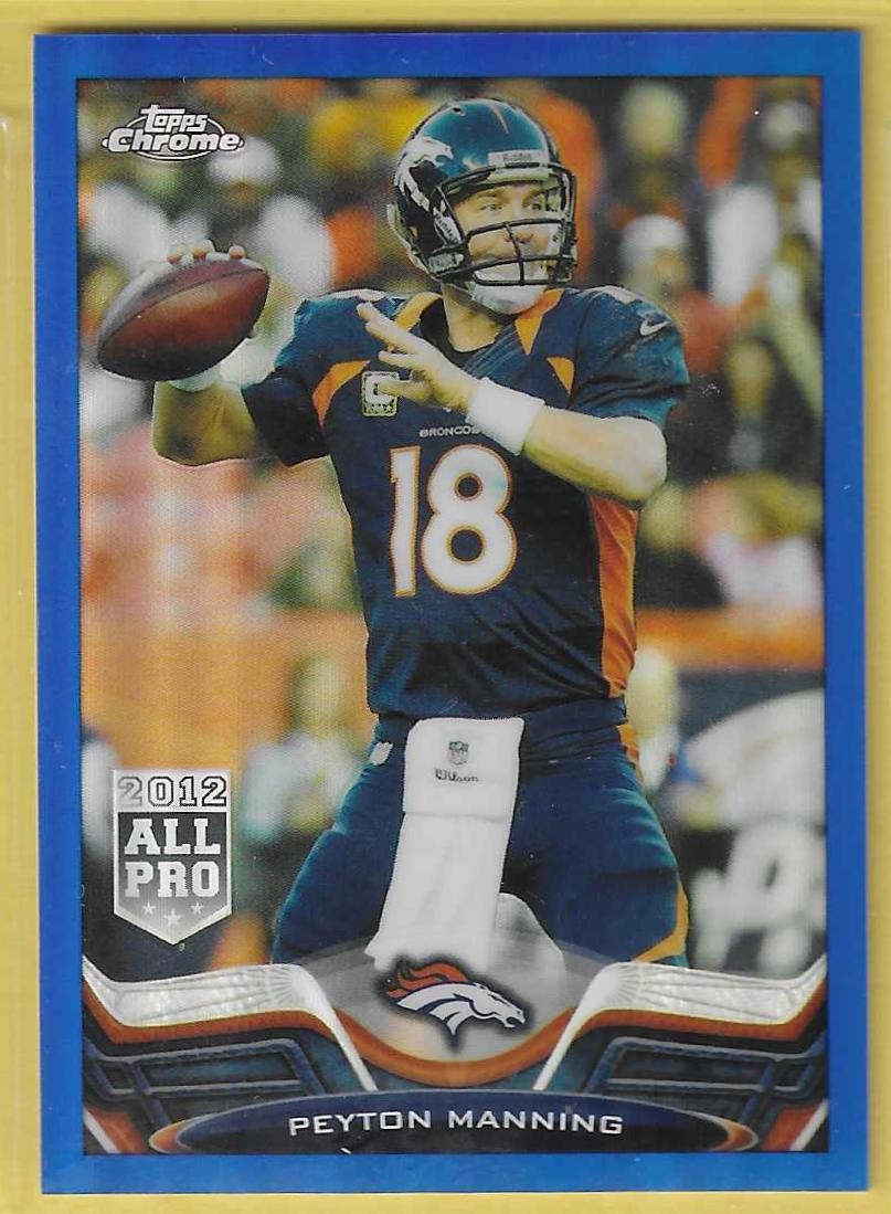 2013 Topps Chrome Blue Refractor Peyton Manning Broncos 033/199