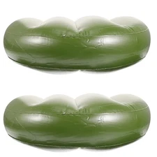 2pcs PVC Fishing Chair Seat Pad Fishing Cushion for Boat (Green)