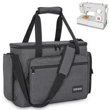 Sewing Machine Carrying Case with Multiple Storage Pockets for Accessories, U...