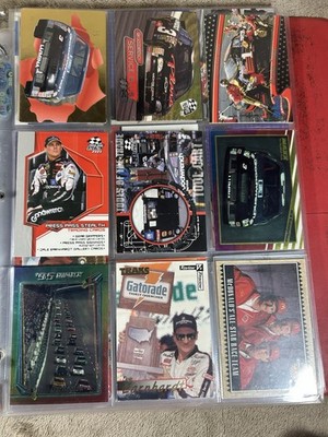 NASCAR Trading Card Binder Lot 1000+ Cards Press Pass Numbered Barcodes Inserts