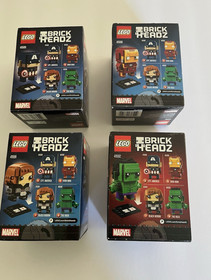 LEGO AVENEGRS BRICKHEADZ Lot 41598, 41590, 41591, 41592 Iron Man, Hulk, Cap