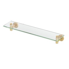 Gatco 4246 Latitude II 21" Glass and Metal Bathroom Shelf - Brass