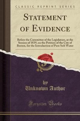 Statement of Evidence Before the Committee of the