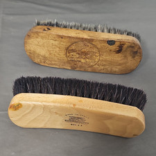 Acca Kappa 450/1 Made in Italy Wooden Shoe Brush Set of 2, Wood Handle