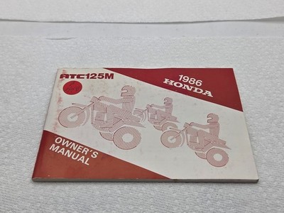 1986 Honda ATC125M Owner's Manual ATC 125M Owner Owners OEM Factory '86 86