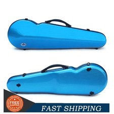 Blue Violin Case 4/4 Strong Light Hard Shell Case with Straps 2 PCS Bow Holder