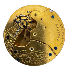 Antique 6s 1891 Waltham 7j Mechanical Hunter Pocket Watch Movement J USA
