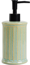 Keramik Seifenspender 350ml für Küche Bad elegantes Design grüner Streifen
