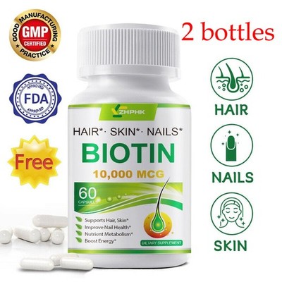 Biotin capsules help with metabolism skin and nail health nervous system 60pcs