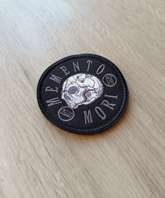 MEMENTO MORI| Bedenke, dass du sterben wirst | Patch Klett Aufnäher Moral Rund