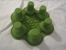 Green Silicone Ice Cream Cone Mold Cupcake Cake Pan Soap Craft Maker