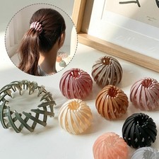 Women Bird Nest Expanding Ponytail Tail Hair Bun Holder Clip Claw Grip Hairpin