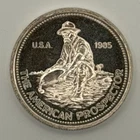1985 Engelhard 1/4oz American Prospector .999 Fine Silver Round. Rare!
