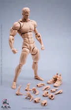 FMW001-W: Wind Toys 1/12 Super Articulated Action figure Body - Pale/White