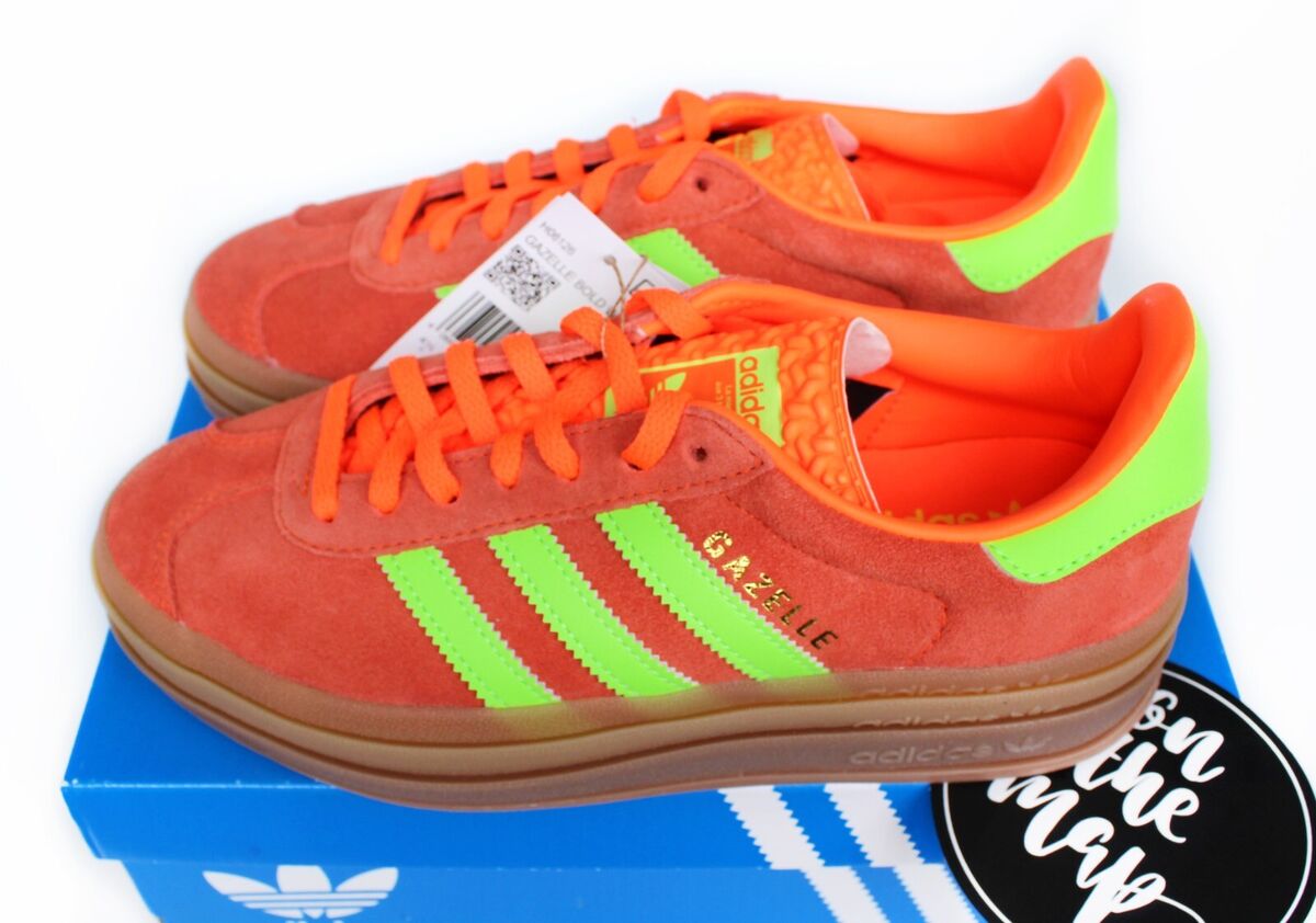 Adidas Originals Gazelle Bold W Solar Orange Volt Green Gum Adidas Originals Gazelle Bold W Solar Orange Volt Green Gum