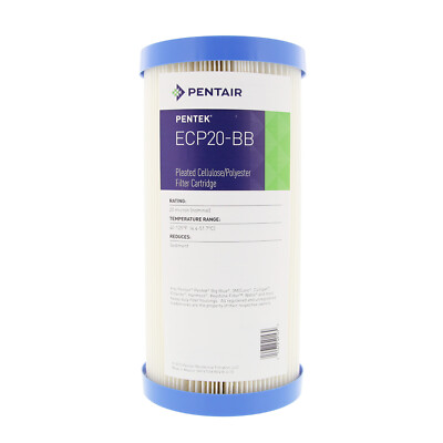 Pentek ECP20-BB 20 Micron Whole House Pleated Sediment Water Filter