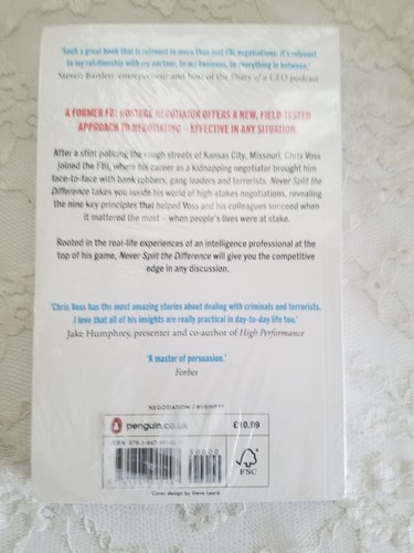 Never Split the Difference Negotiating As If Your Life (Paperback) -Chris Voss - Picture 2 of 2