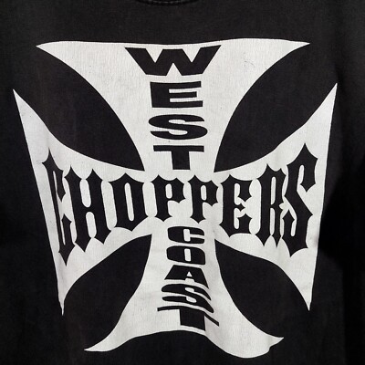 Vintage Y2K West Coast Choppers T-shirt 90s Big Logo Double Sided