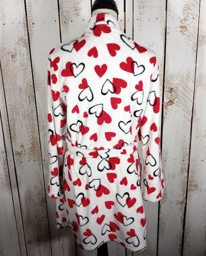 PJ Couture Robe Hearts Bath Womens Sz Small Lightweight Summer Plush - Picture 4 of 11
