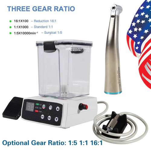 Dental LED Electric Motor Micromotor /1:1/1:5 Fiber Optic Handpiece Practice USA - Picture 43 of 56