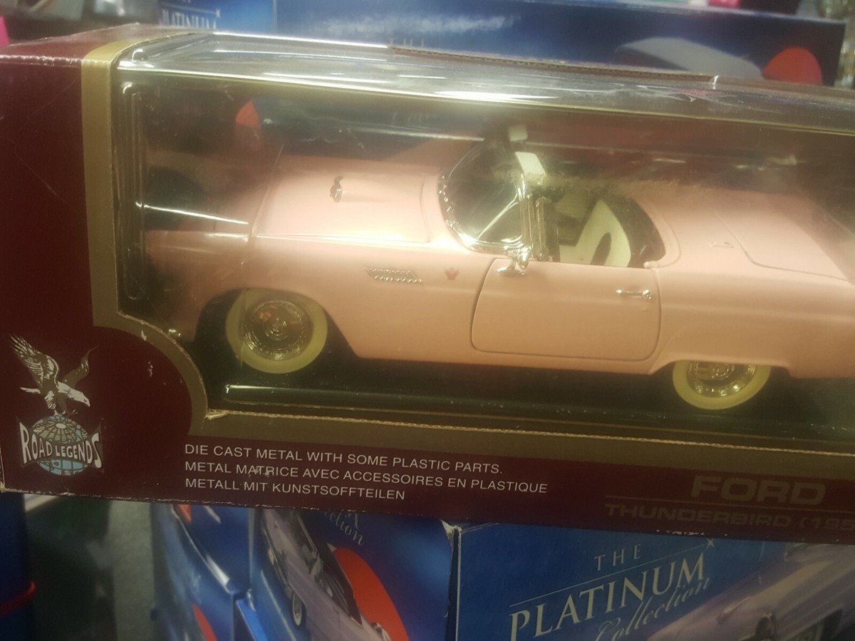 Road Legends 1955 Thunderbird Pink 1/18 scale diecast car