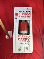 TRDRUM40 BPA-Free Compact Manual Fuel Pump Heavy Duty Portable 55 Gal Drum Pump