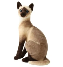 Siamese Cat Plush Toy 8" Stuffed Animal Toddler Doll Gift for Kids
