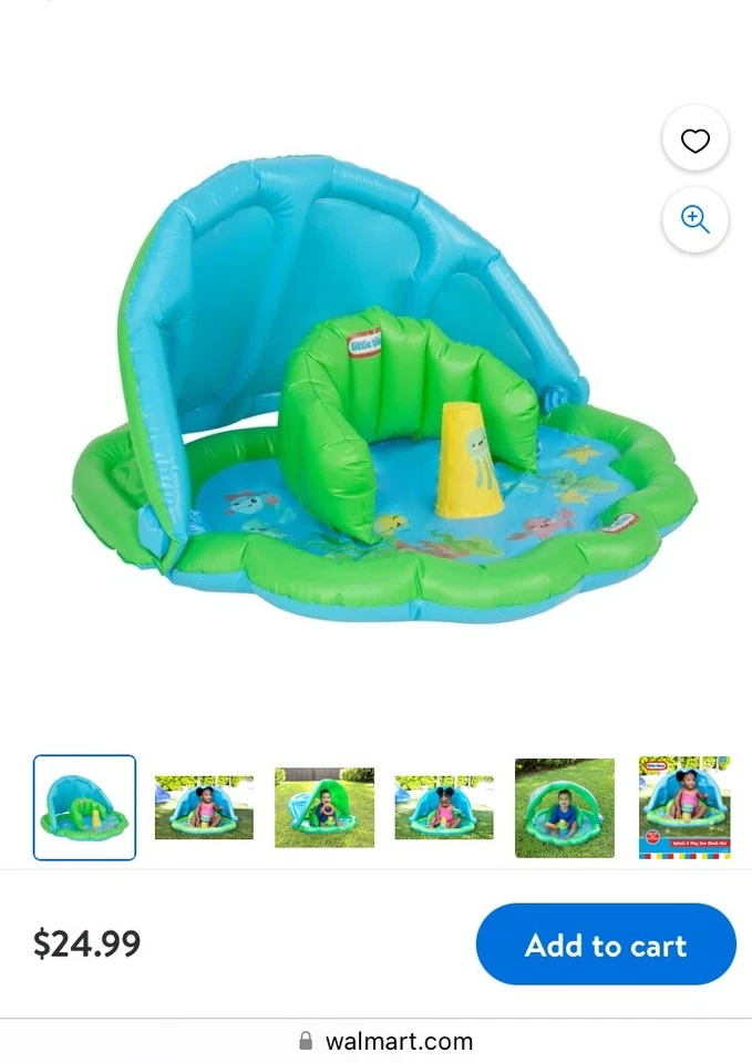 Tapete Play and Splash Sun Shade idades 6-24 meses LITTLE TIKES NOVO NA CAIXA 20% OFF - Imagem 2 de 4