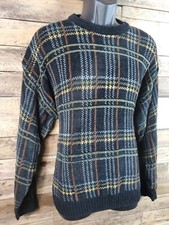 Dockers Sweater Black Brown Gray Size Large Chest 50" Length 25"