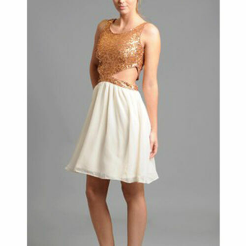 rare london gold sequin dress RARE London Women's RARE London Women's Yellow Sequin Cowl Back Maxi Dress 16