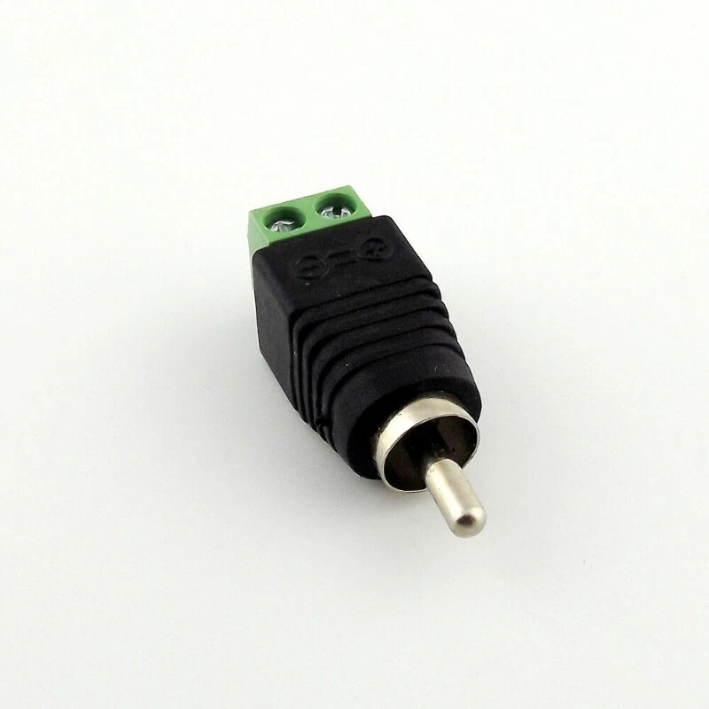 100pcs Phono RCA Male Plug To AV Screw Terminal Solderless Connector CCTV 2024 - Image 4 of 4