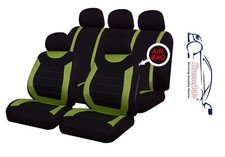 9 PCE Sports Carnaby Green/ Black Full Set of Seat Covers MG ZT, ZR, ZS, ZT-T