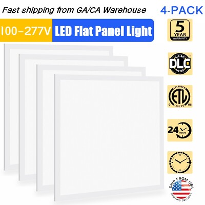 2 x2  Led Light Panel, 5000K White, 120-277V, UL/ETL, Office, Commercial Lights