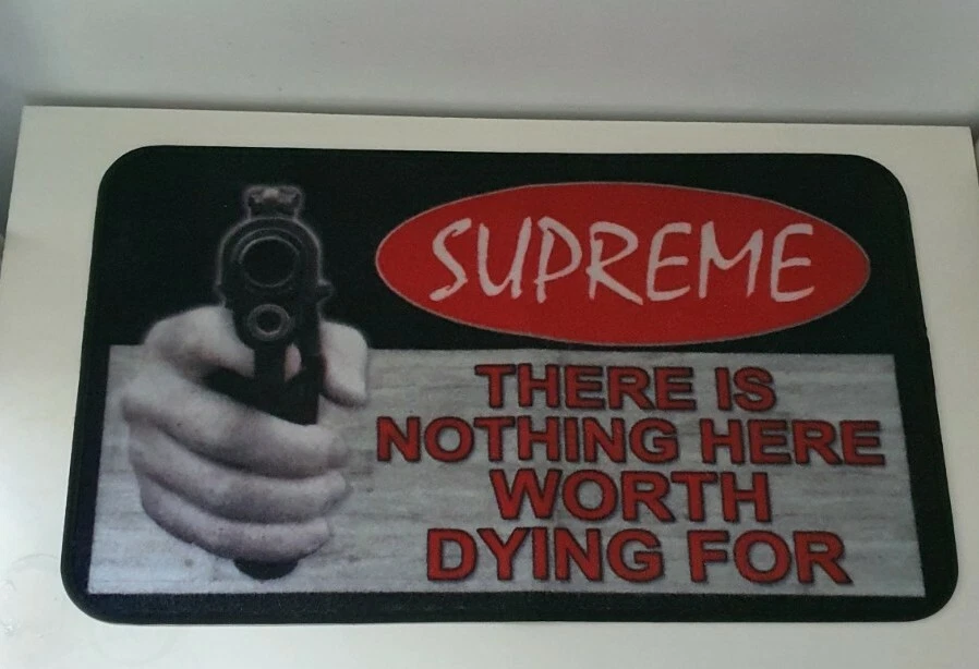 FW17 Supreme Welcome Matte Verwittert Is Nothing Hier Wert Dying für Zubehör RAR