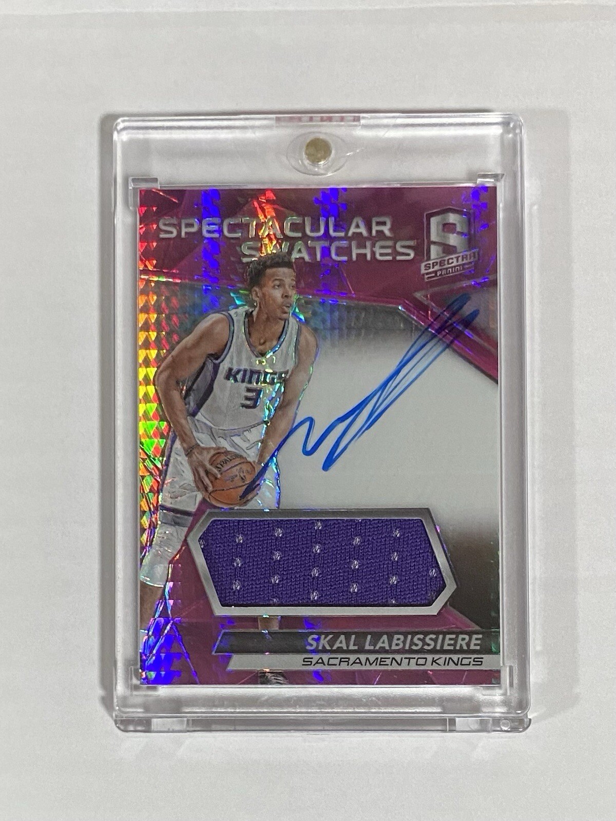 2016-17 Panini Spectra Spectacular Swatches Auto Pink /49 Skal Labissiere 1642