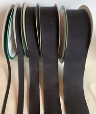 Black 100 Rayon Petersham Ribbon 5 Widths to choose from 