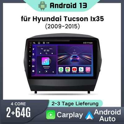 9'' Android 13 Autoradio CarPlay GPS Nav WIFI Für Hyundai ix35 Tucson 2009-2015
