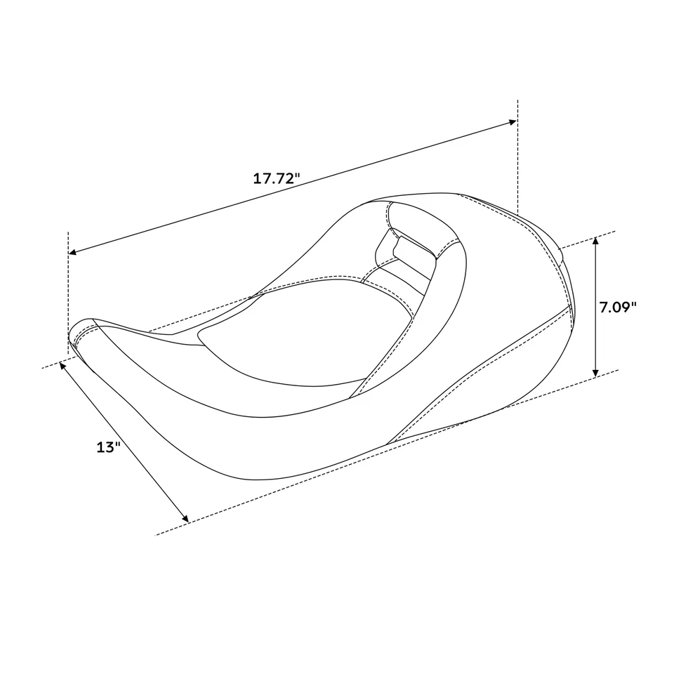 Assento de Piloto Solo do Motorista Adequado para Harley Touring Street Glide Baggers 2008-24 Preto - Imagem 3 de 4