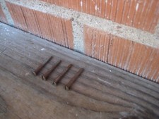 Vintage #6 Gauge x 1 1/4" Length * Slotted Flat-Head Wood Screw Lot of 4 USA