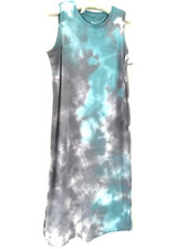 Sonoma Sleeveless Gray/Blue Lounge Beach Tank Dress Size PS New with Tags
