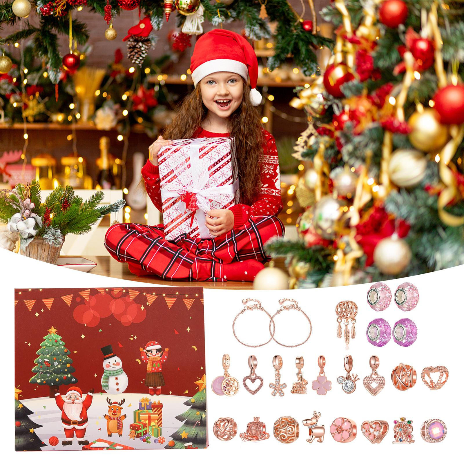 Bracelet Advent Calendar Christmas Countdown Calendar Jewelry Bracelet original