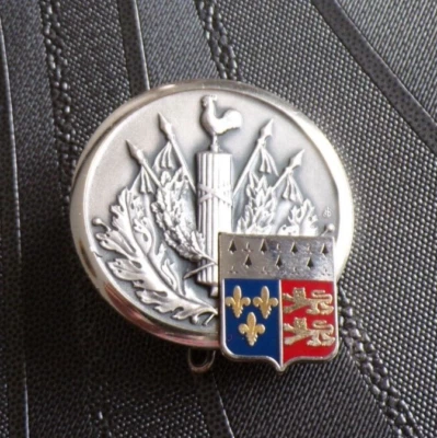 INSIGNE MILITAIRE DIRECTION DU COMMISSARIAT DE L'ARMEE DE TERRE RENNES TBE - Photo 1/2