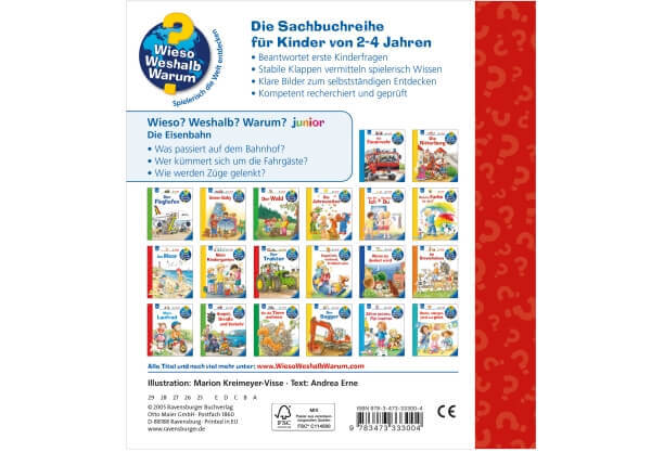 Thumbnail - Ravensburger 33300 Wieso? Weshalb? Warum? Junior 9: Die Eisenbahn