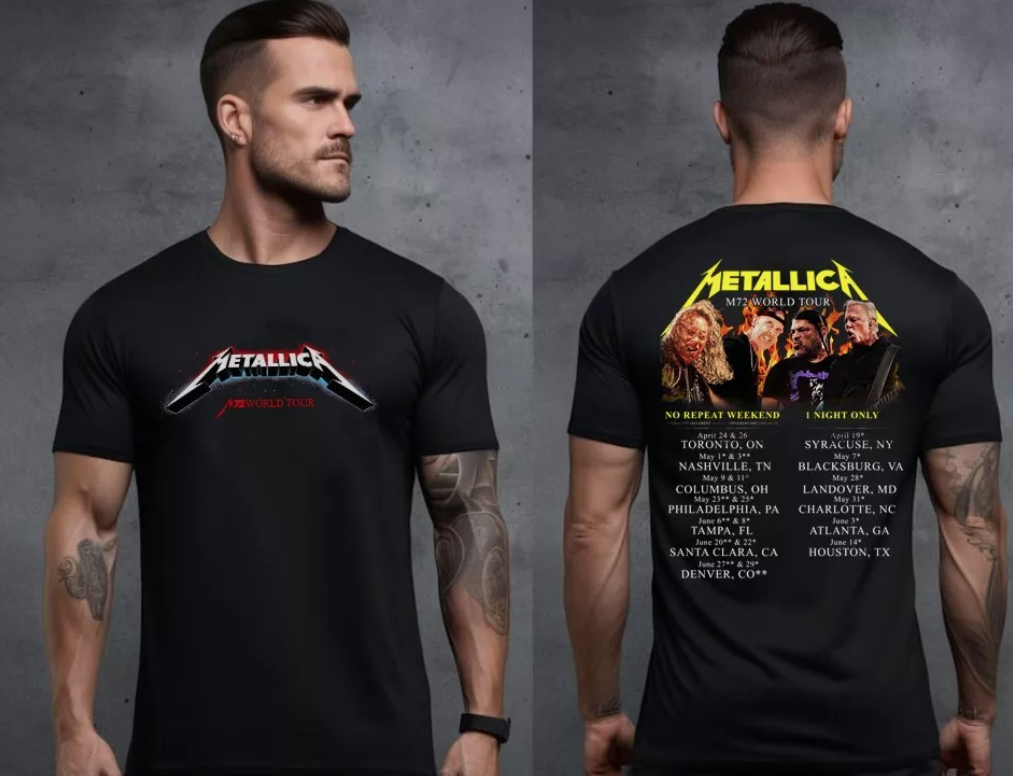 Metallica M72 World Tour Schedule Extends music rock 2025 T-Shirt