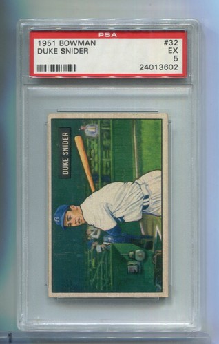 1951 Bowman #32 Duke Snider PSA 5 EX