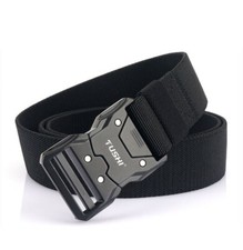 TUSHI Tactical Belt Metal Buckle Quick Release Elastic Belt Casual Tooling