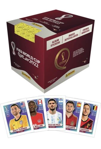 2022 Panini Coppa del Mondo Calcio Sigillata in fabbrica confezione da 50 adesivi - Foto 2 di 3